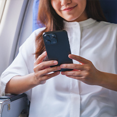 Woman using cell phone