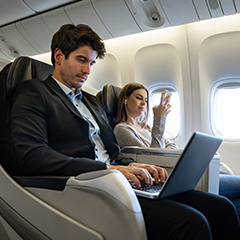 Man using laptop