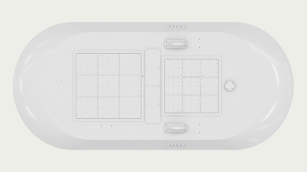 Top down view of antenna rendering